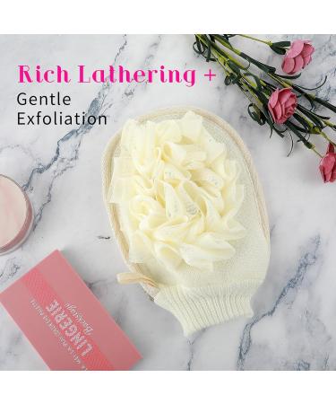 Double-Sided Bath Peeling Glove | Shower Scrubber & Luffa Sponge for Dead Skin Removal | Soft & Effective Exfoliation - Buy Online on SooperMarket.com