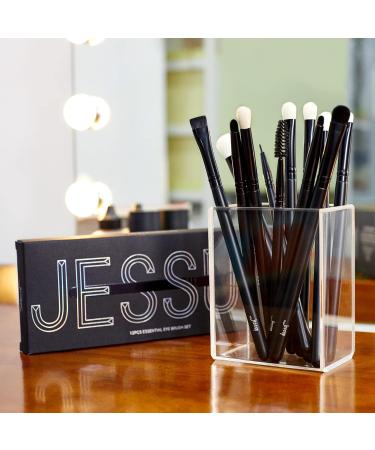 Jessup 12pcs Black Eye Makeup Brushes Set - Professional Eyeshadow Brush Set with Natural Synthetic Hair for Eyebrow, Eyelash, Eyeliner - T322 F-T322 - Buy Online on SooperMarket.com
