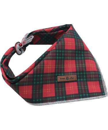 Lionet Paws Dog Bandana Headscarves - Triangular Scarf for Small Medium & Large Dogs - Red & Green Checked (Pack of 1) - Buy Online on SooperMarket.com