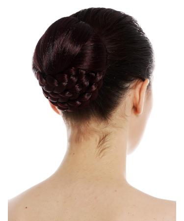 WIG ME UP HYD-6051-2/39 Hairpiece Bun - Braided Black Red Mix Chignon for Stylish Updos - Buy Online on SooperMarket.com