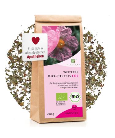 World corner Bio-Zistrosen-Tea Lose 250 G |Freshly filled in Germany |Aromatic-herb herbal tea from the cistern |Of course vegan |Without artificial flavors & sugar |Cistus incanus 250 g (1 Pack)