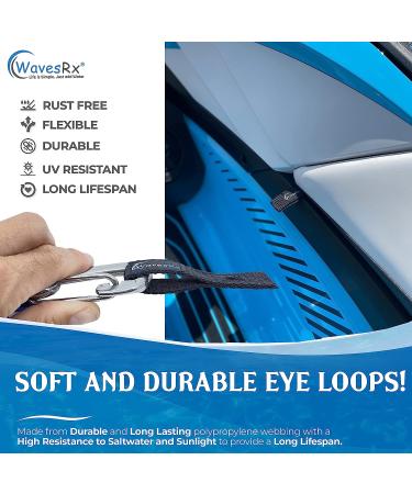 WAVESRX Soft Loops Jet Ski Cleats (7PK) | Secure Anchor Points for Docking | Ideal for WaveRunners, Seadoo & PWC - Buy Online on SooperMarket.com