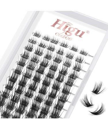 72 Pcs Lash Clusters DIY Eyelash Extension C Curl 8-16mm Wide Stem Cluster Lashes Individual Lashes Cluster Lashes Wisps Reusable Professional Makeup for Self-application(Fluffy C 8-16mm)