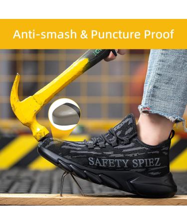 SPIEZ Orthotic Arch Support Insoles & Steel Toe Shoes Bundle for Men - Heavy Duty Inserts for Indestructible Work Sneakers - Buy Online on SooperMarket.com