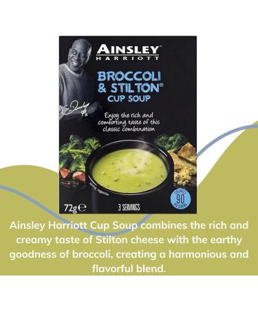 Ainsley Harriott Cup Soup bundle contains Broccoli & Stilton Szechuan Hot & Sour East Indian Mulligatawny Thai Chicken & Lemongrass Total of 12 Sachets Wooden Spoon - Buy Online on SooperMarket.com