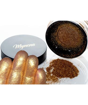 Mynena Yellow Gold Highlighter Powder for Face and Body Vegan, Paraben-Free, Cruelty-Free - Buy Online on SooperMarket.com