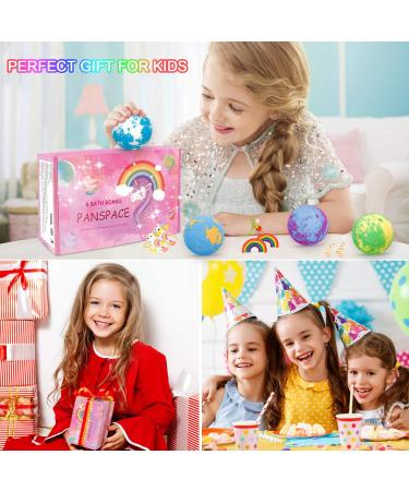 Panspace Unicorn Bath Bombs for Girls | 6 Organic Bath Bombs Gift Set with Jewelry Inside | Handmade Bubble Bath Fizz Ball Kit for Kids | Surprise Toys for Girls Birthday & Christmas - Buy Online on SooperMarket.com
