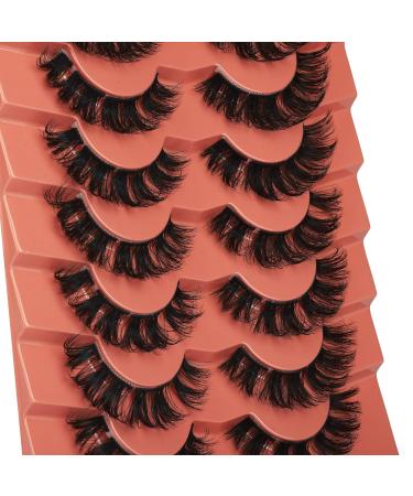 Alphonse D Curl Faux Mink Fluffy False Eyelashes | DIY Cluster Lashes | Natural Wispies | 7 Pairs Pack | Style A - Buy Online on SooperMarket.com