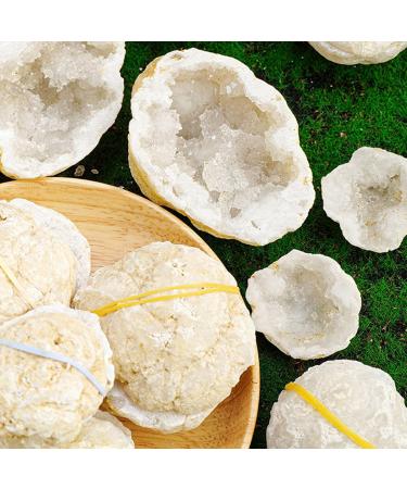 Pair of Agate Geode Natural Reiki Rock Used for Clarity and Purpose Crystal Cluster Gemstone Specimen for Ornaments D cor Artwork Gifts 100-200g Gift (Size : 200-260g) - Buy Online on SooperMarket.com