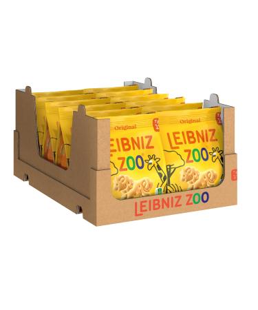 Leibniz Zoo Original 12 pack butter cookies with motifs from the wildlife crispy little cookies large packs as a supply or for sale (12 x 125 g) Original single