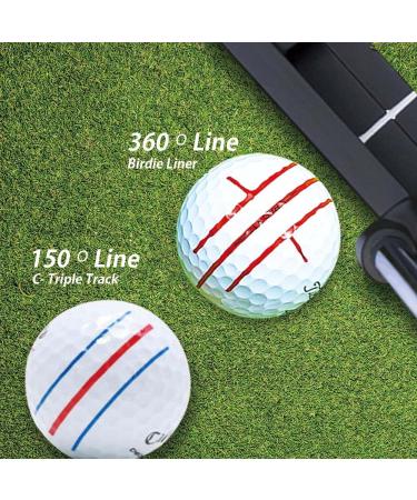 BIRDIE79 Premium Quality Golf Ball Marker Alignment Tool Kit with 3 Marker Pens - 360-Degree Triple-Line Design in Luxurious Gift Box - Buy Online on SooperMarket.com