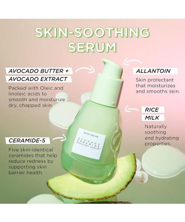 Glow Recipe Avocado Ceramide Serum - Hydrating Face Serum for Women & Men - Redness Relief Dry Skin & Skin Barrier Repair - Lightweight Milky Texture for Sensitive Skin (15 ml) - Buy Online on SooperMarket.com