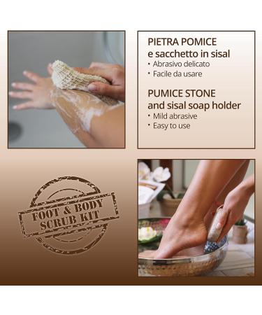 Larminly Kit Pumice Stone for Feet - Natural Callus Remover Pedicure Set with Sisal Soap Bag - Buy Online on SooperMarket.com