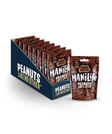 ManiLife Cocoa Dusted Peanuts - 100% Ethically Sourced and Great for Sharing (8 x 75g)