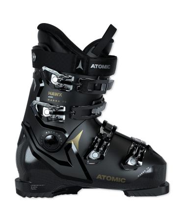Atomic hawx magna 75 W ski boots - alpine ski boot for women/adults in black - 102mm wide fit - stable prolite construction - memory fit for precise seat 27/27.5 black/gold