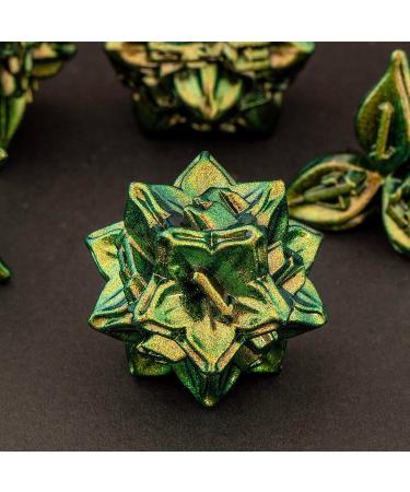KERWELLSI Metal Dice Set - Unique Leaf Design D&D Dice with Cool Box | Handmade Polyhedral Dice for RPG Games - Buy Online on SooperMarket.com