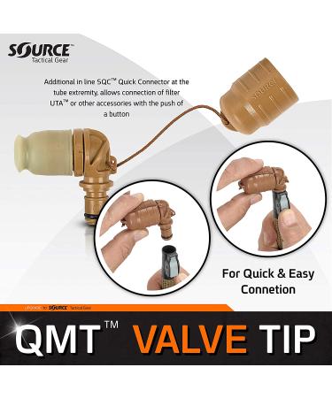 SOURCE Outdoor Helix Valve Kit - High-Flow Bite Valve for Full Flow - QMT Quick Connect Mechanism - Dirt Shield - Coyote - Buy Online on SooperMarket.com