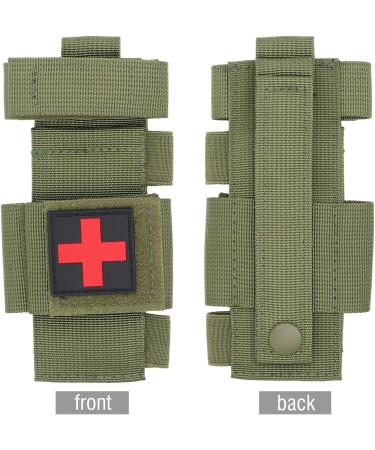 Yoncono Tactical Tourniquet Holder - Portable Military First Aid Equipment & Storage Bag for Trauma Scissors - #2 Army Green - Buy Online on SooperMarket.com