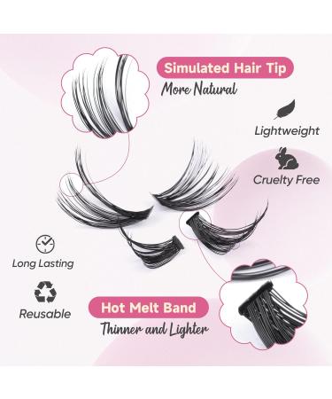 TOOCHUNAG Cluster Lashes 30D+40D - 320pcs Russian Wispy Eyelash Clusters | DIY Eyelash Extensions - Buy Online on SooperMarket.com