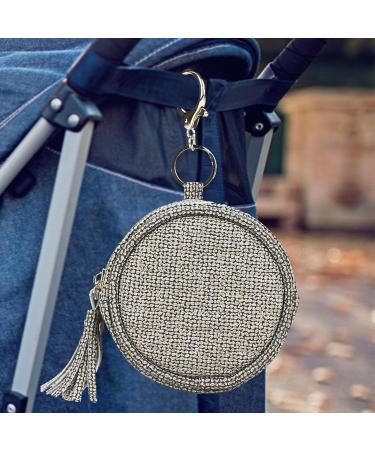 Virtcooy Pacifier Holder with Clip | Dark Gray Binky Clip Pouch for Babies | Easy Attachment to Diaper Bag & Handbag - Buy Online on SooperMarket.com