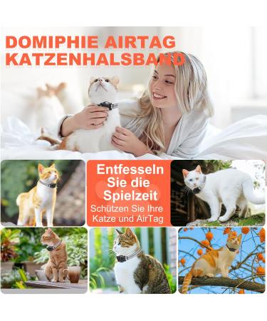 Airtag Cat Collar - Waterproof & Reflective Neck Band for Kittens & Small Dogs | Safety Closure Elastic Band (Gray Size S 23-33cm) - Buy Online on SooperMarket.com