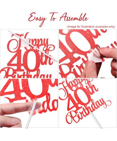 Trimming Shop Glitter Happy Retirement Cake Topper Holiday Beach Style Design for Farewell Retired Party Celebration Cake Decoration Supplies - Green - Buy Online on SooperMarket.com