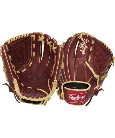 Rawlings Sandlot Baseball Glove Series Right Hand Throwing Infield / Pitcher Basket Weave 12" Burgundy