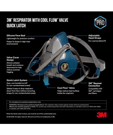 3M Pro MultiPurpose Respirator with Quick Latch Medium - Ultimate Protection - Buy Online on SooperMarket.com
