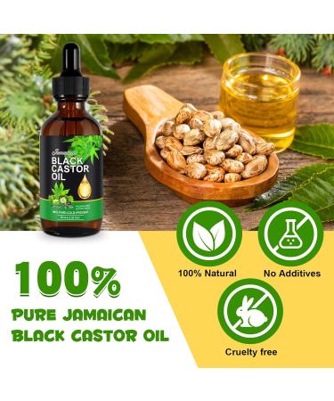Jamaican Black Castor Oil 60ml | Organic Body Massage Oil for Relaxation & Fuller-Looking Skin | Cold-Pressed Castor Oil Roller Ball - Buy Online on SooperMarket.com