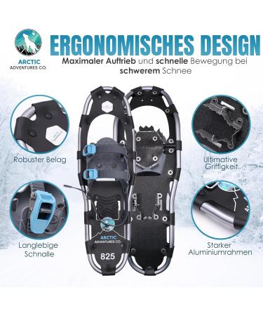 Buy Arctic Adventures Co. Lightweight Aluminum Snowshoes for Men & Women - Adjustable Sizes & Trekking Poles | International Shipping - Buy Online on SooperMarket.com