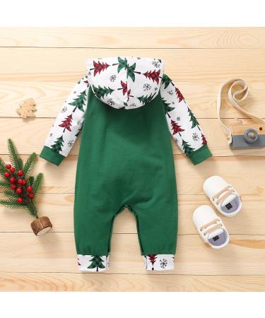 Loalirando Baby Christmas Romper Jumpsuit | My First Xmas Outfit 3-6 Months Green | Tree & Truck Design - Buy Online on SooperMarket.com