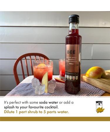 Scottish Bee Co. Spiced Apple & Bramble Shrub Cordial 250ml - Fruit-Infused with Apple Cider Vinegar - Made in Scotland - Buy Online on SooperMarket.com