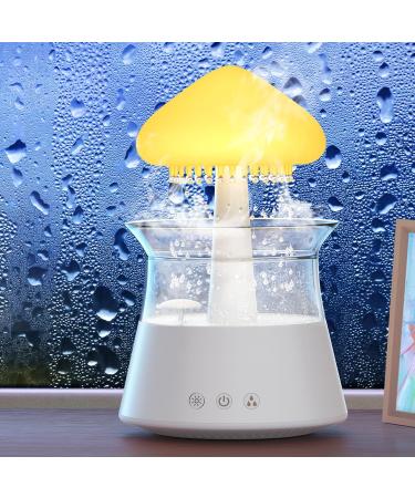 Rain Cloud Humidifier with Remote & Waterfall Lamp - White Noise & Rain Sounds for Bedroom Desk - Air Humidifier - Buy Online on SooperMarket.com