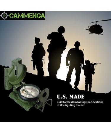 Cammenga Official US Military Tritium Lensatic Compass, Accurate Waterproof Hand Held Compasses with Pouch for Hiking Camping Navigation Survival Backpacking Orienteering Olive Drab - Buy Online on SooperMarket.com