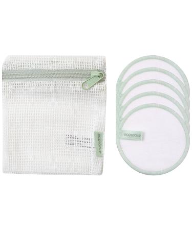 EcoTools Reusable Cotton Pads, Makeup Remover Pads, Ultra Soft, Durable, Cleanses or Applies Skincare, Sustainable Alternative, Washable with Laundry Bag, 6 Piece Set Reusable Cotton Pads, 6 Piece