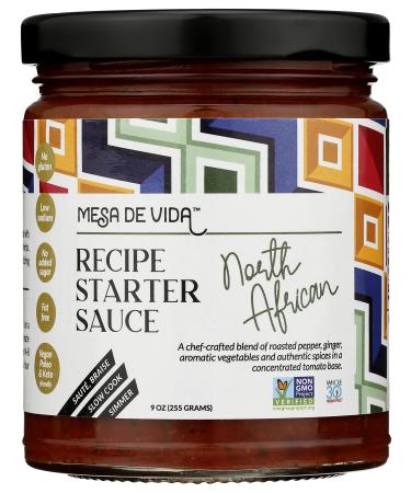 North African Cooking Sauce & Seasoning Sauce | Whole30 Approved Gourmet Recipe Starter Blend - Vegan, Vegetarian, Plant-Based, & Paleo – 9 oz Jar