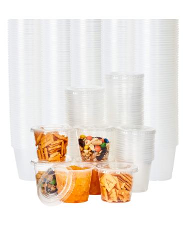 Leakproof, BPA Free 5.5 oz Souffle Cups and Lids 200 PK. Stackable Portion Containers for Sampling, Salad Dressing, Sauces, Jello Shots. Plastic Food Prep Supplies for Restaurant, Cafe, Catering, Deli 200 Cup and Lid Bundle