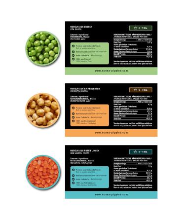 Nonna Pippina Casarecce Gluten-Free Pasta | 3 x 500g Vegan Mix - Peas Red Lentils Bronze Extruded Slow Dried - Buy Online on SooperMarket.com