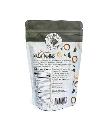Island Harvest Organic Macadamia Nuts - 100% Hawaiian Keto Friendly, Non-GMO, Unsalted, Dry Roasted Nuts - High Fiber Snack (8 oz) - Buy Online on SooperMarket.com