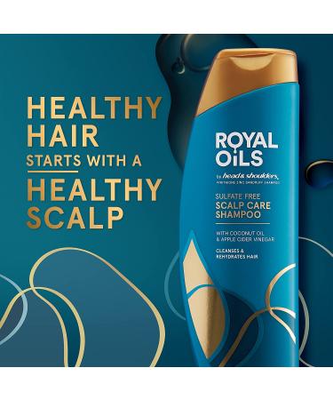 Head & Shoulders Royal Oils Sulfate-Free Anti-Dandruff Shampoo for Curly Hair - Coconut Oil & Apple Cider Vinegar - 12.8 Fl Oz - Buy Online on SooperMarket.com