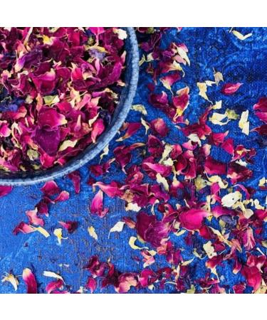 Edible 'Winter Berry' - 50g- Dried Flower Petal Mix - Red Rose White Daisy and Purple Mallow - Food Grade - Culinary - Cake - Bake - Decoration (413) - Buy Online on SooperMarket.com