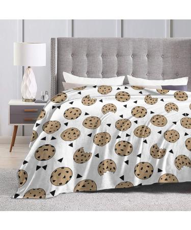 Yyhhaofa Cookies Food Chocolate Chip Biscuits 40"x30" Ultra Soft Micro Fleece Blanket - Anti-Wrinkle Hypoallergenic and Long Lasting Black 40"x30" - Buy Online on SooperMarket.com