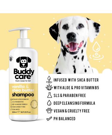 Buddycare Vanilla & Shea Butter Dog Shampoo - Moisturizing Aloe Vera Formula - 500ml - Buy Online on SooperMarket.com