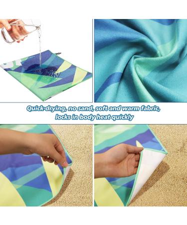SUNBKIM Microfiber Beach Towel 63x31.5 - Super Absorbent & Fast Drying Travel Towel for Camping, Hiking, Yoga - Ultra-Compact (Green) - Buy Online on SooperMarket.com
