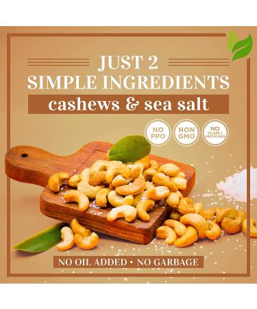 Oven Dry Roasted Fancy Cashews with Sea Salt - 1.5 lb | Whole Cashews | Vegan & Keto Friendly | Natural, No Oil or PPO - Buy Online on SooperMarket.com