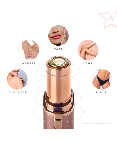 Almost Famous Rose Gold Brow Shaver | Precision Eyebrow Trimmer & Facial Hair Removal Tool for Women - Pink Martini - Buy Online on SooperMarket.com