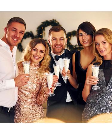 150 Clear Disposable Plastic Champagne Flutes - 5.5 Oz - Wedding Party Toasting Glasses - Buy Online on SooperMarket.com