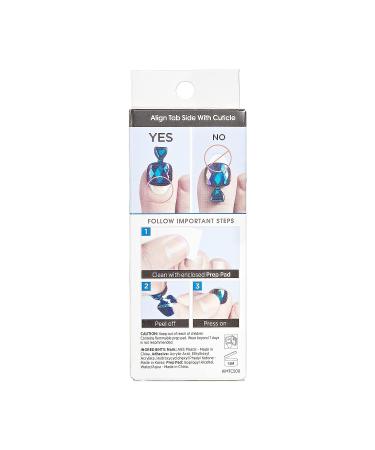 KISS imPRESS Press-On Pedicure Fake Toenails Kit - Square Bejeweled Pink & White Nails with Prep Pad, File, Stick - 24 Nails - Buy Online on SooperMarket.com