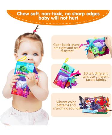 Fnsel Baby Book - 2-Piece 3D Fabric Toy Set for 0-12 Months | Crackling Feeling Book & Quiet Book Gift for Girls - Buy Online on SooperMarket.com