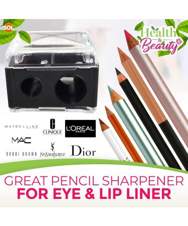 2pk Dual Makeup Sharpener for Eye, Lip, and Eyebrow Pencils - Big & Small Holes Eyeliner Sharpener - Buy Online on SooperMarket.com